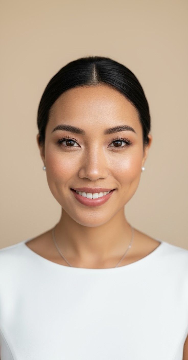 After Sleek Bridal Updo